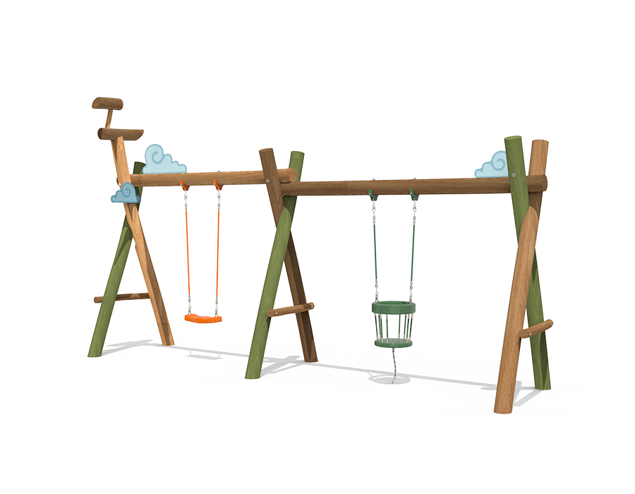 HRN-GR3102 솟대 복합형 로비니아 그네