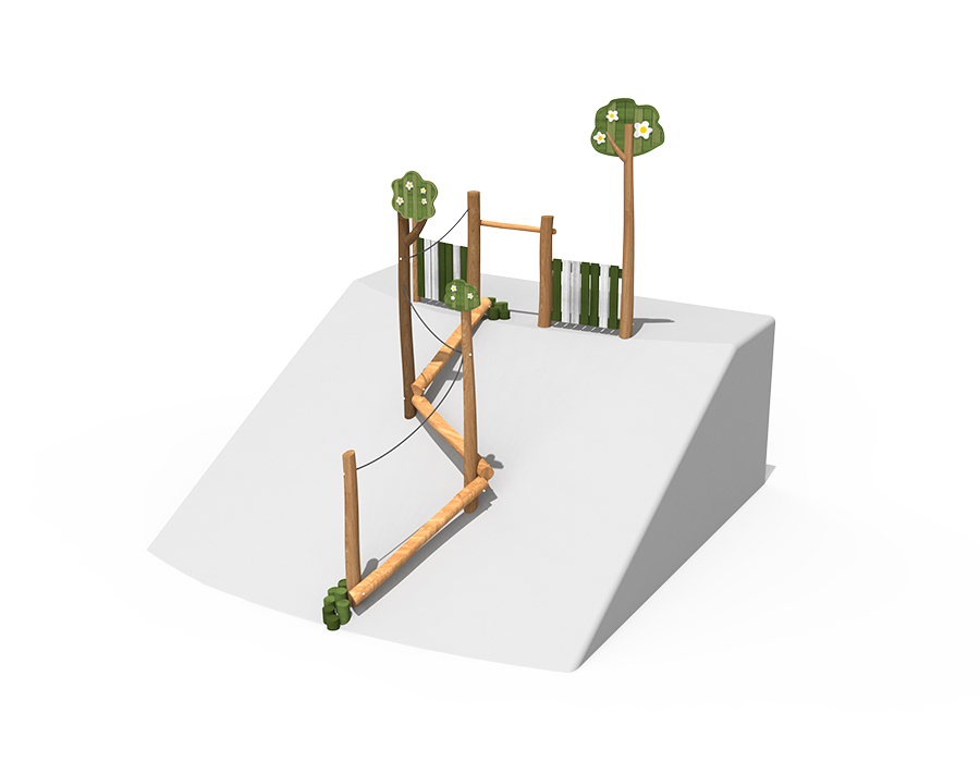 HRN-GR3425 숲 속 마운딩 외나무 오르기